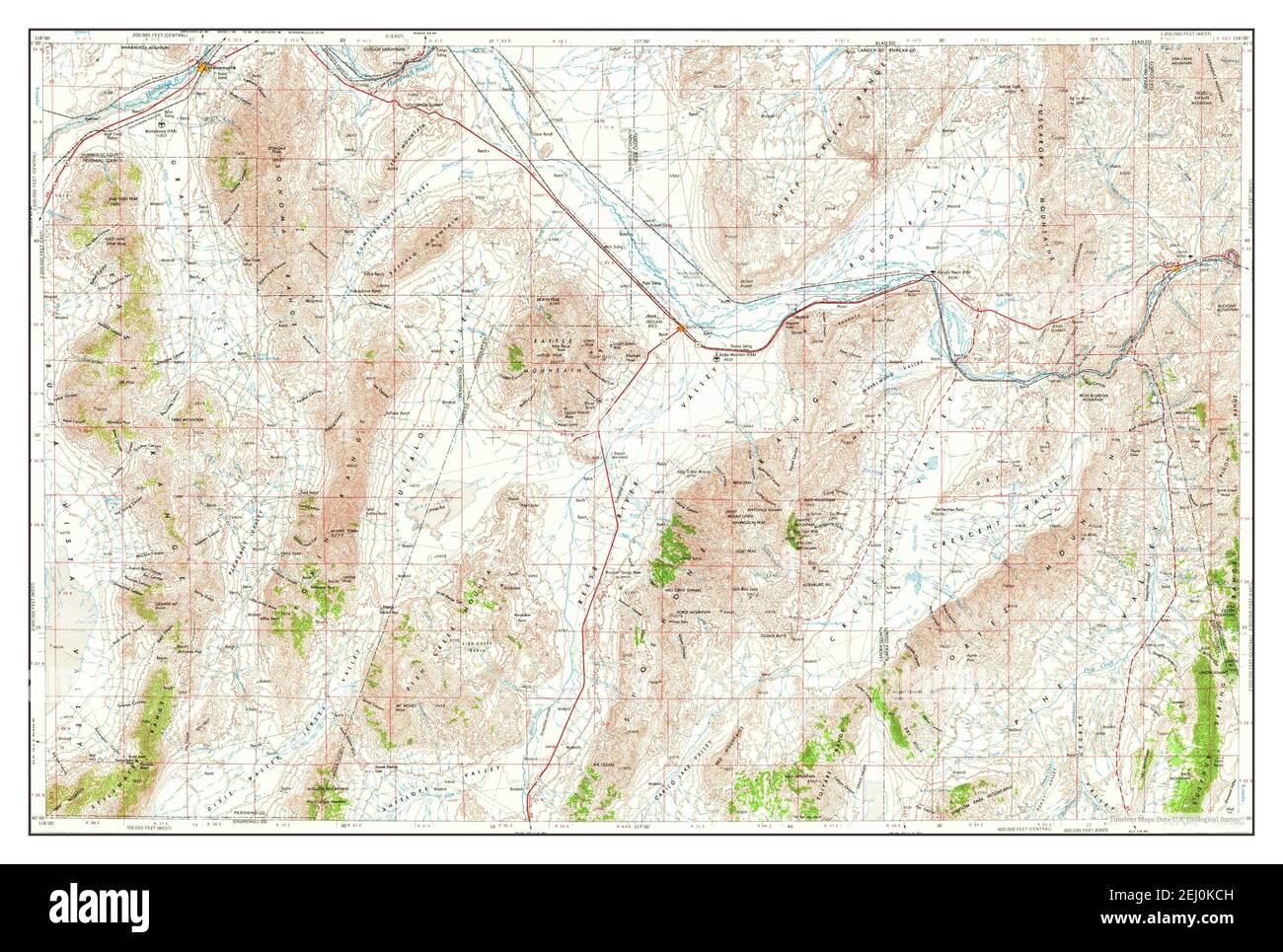 Winnemucca, Nevada, map 1955, 1250000, United States of America by