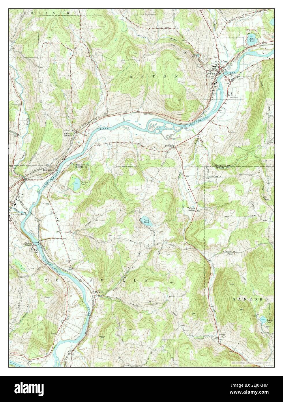 Afton, New York, map 1957, 124000, United States of America by