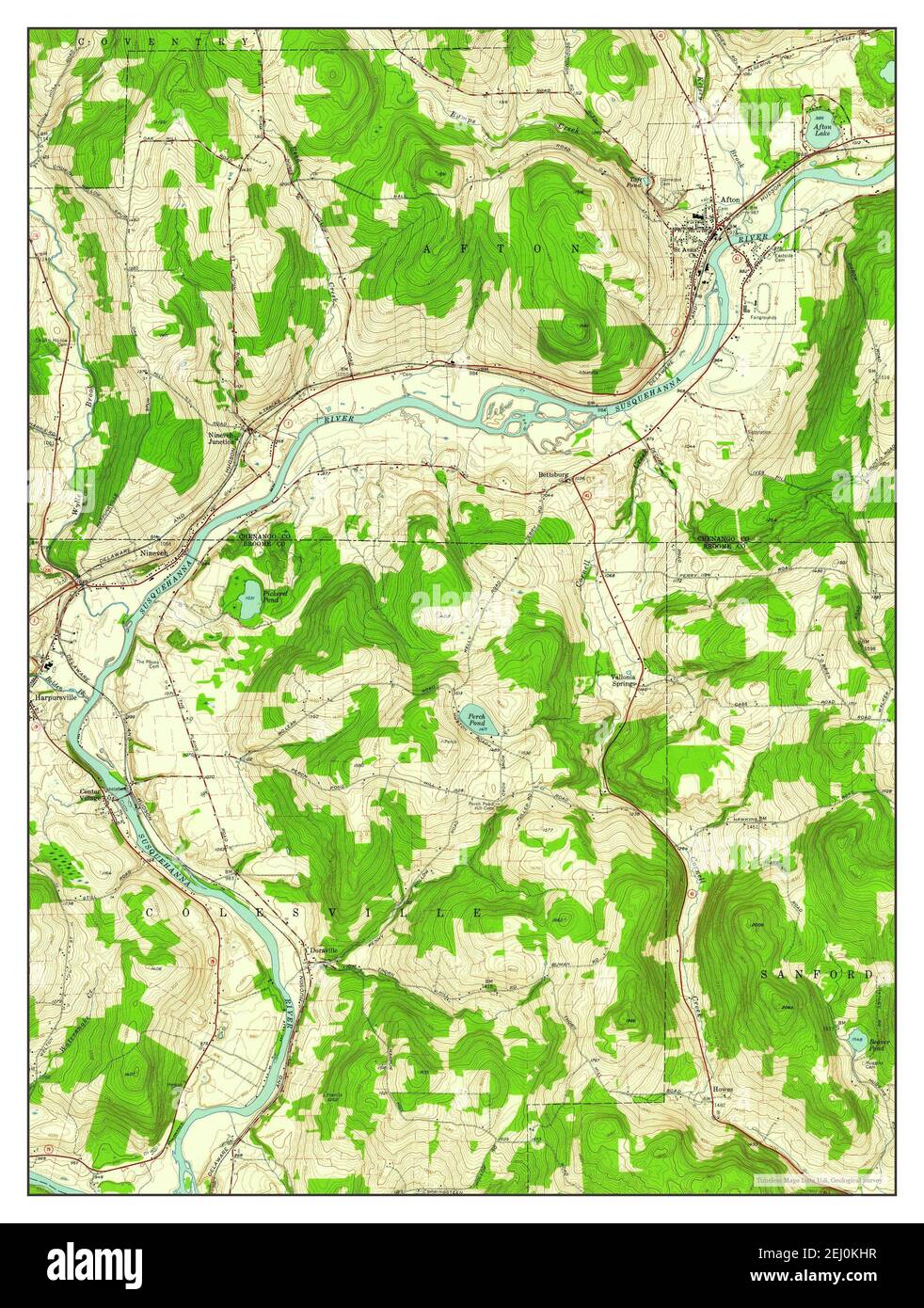 Map of afton hires stock photography and images Alamy