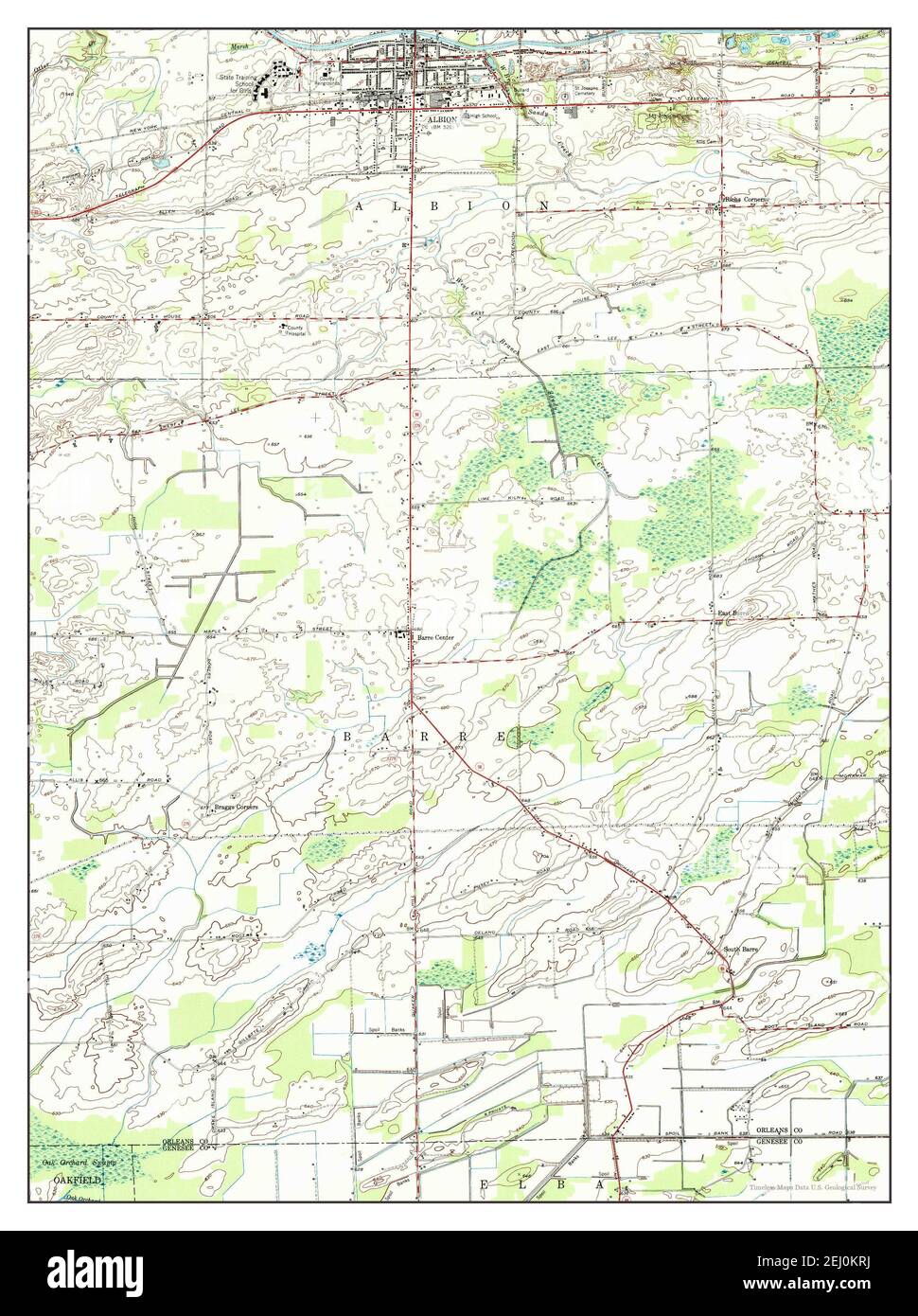 Albion, New York, map 1950, 124000, United States of America by