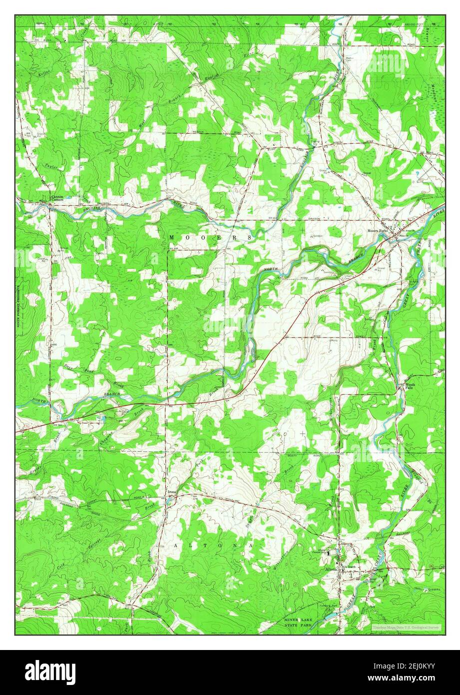 Altona, New York, map 1966, 124000, United States of America by