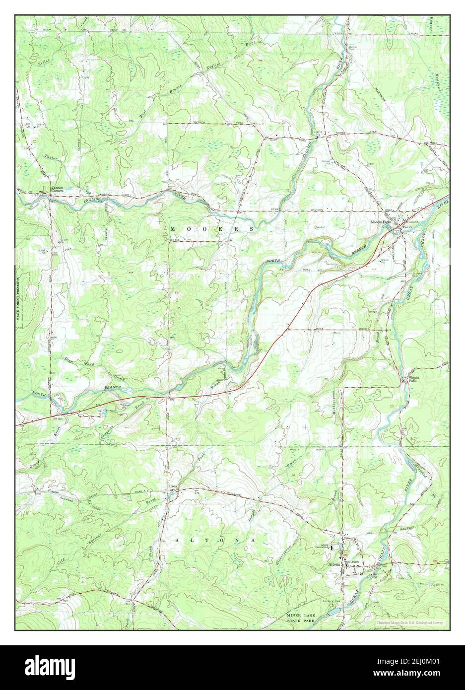 Altona, New York, map 1966, 124000, United States of America by