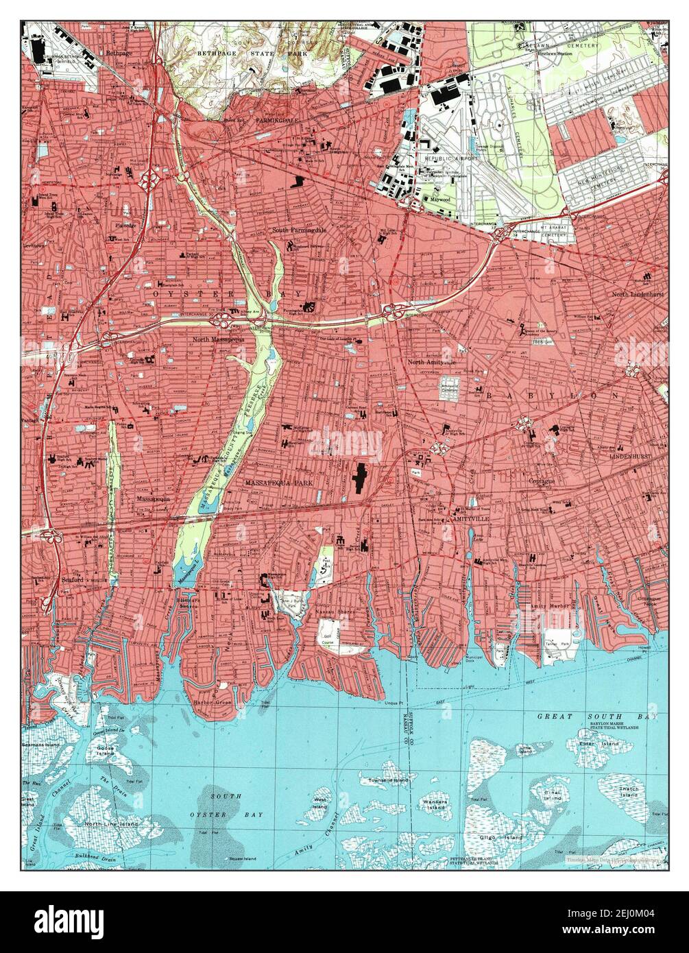Amityville, New York, map 1994, 124000, United States of America by