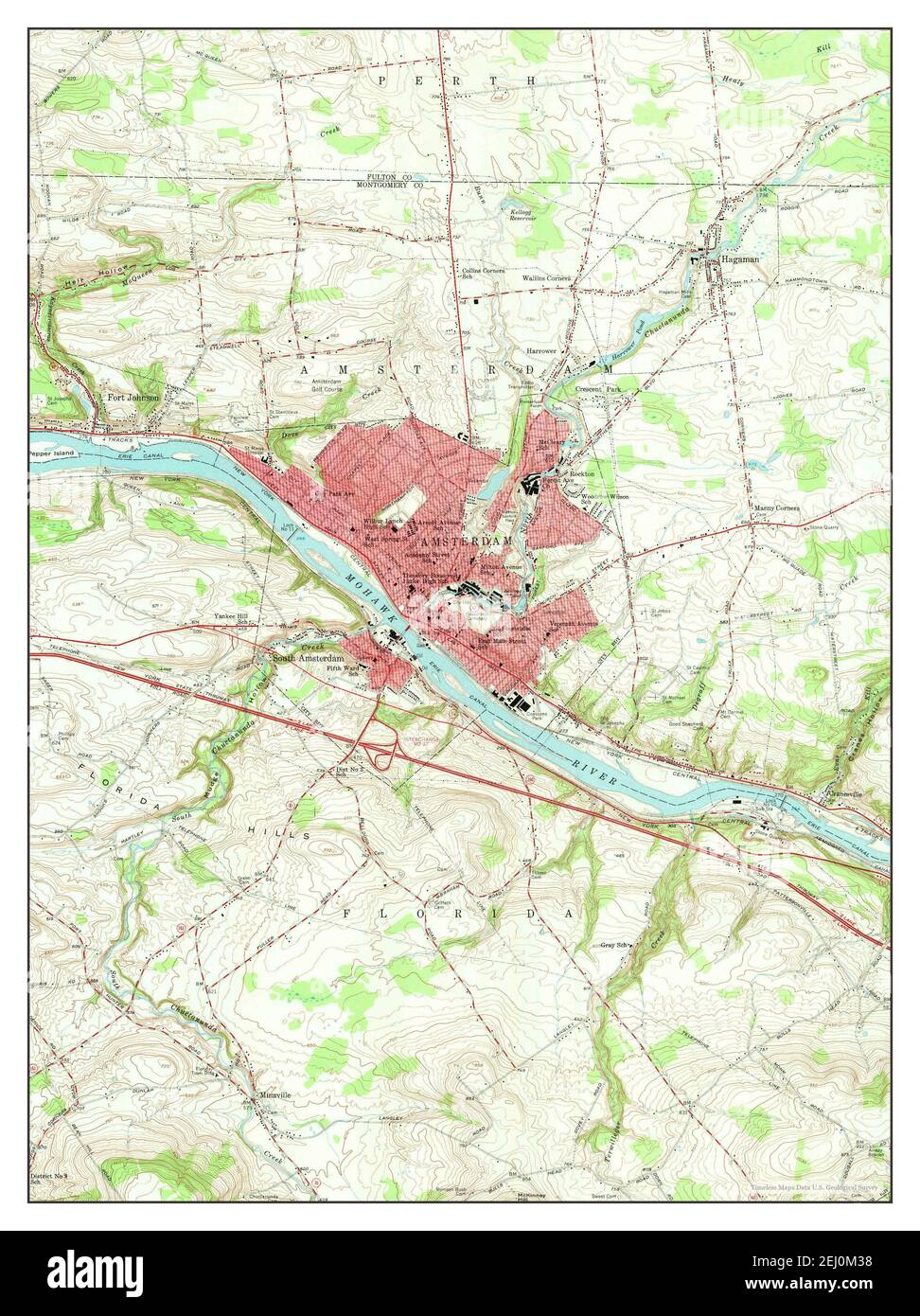 Amsterdam New York map 1954 - Amsterdam New York Map 1954 124000 United States Of America By Timeless Maps Data Us Geological Survey 2EJ0M38