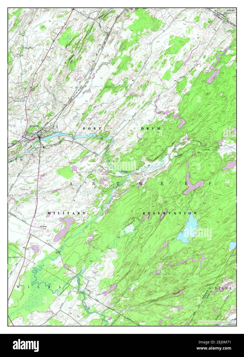 Antwerp, New York, map 1949, 124000, United States of America by Timeless Maps, data U.S