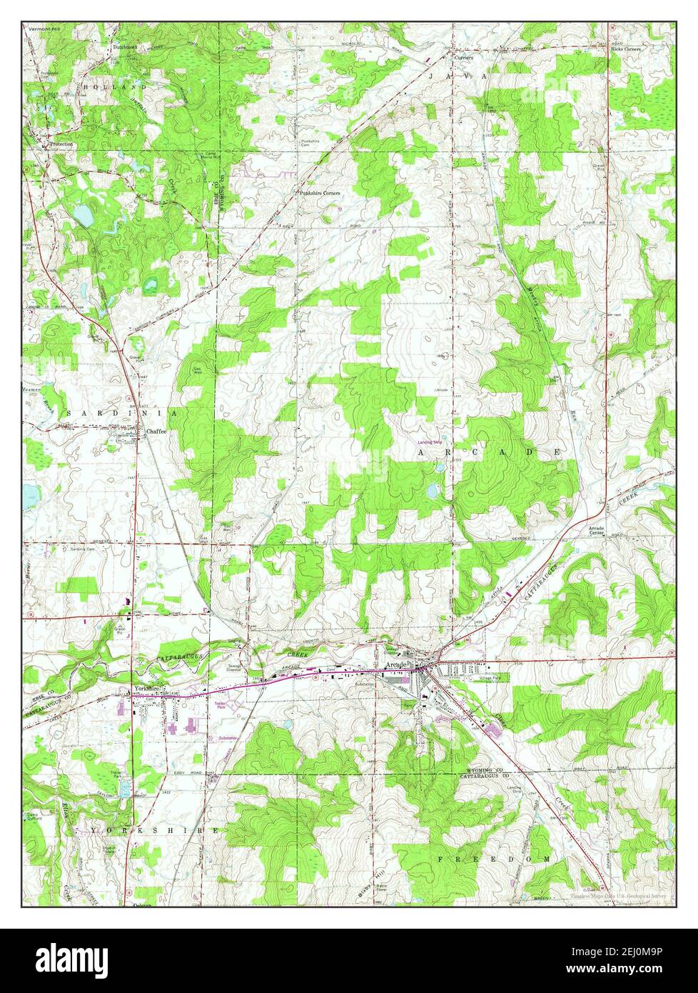 Arcade, New York, map 1966, 124000, United States of America by