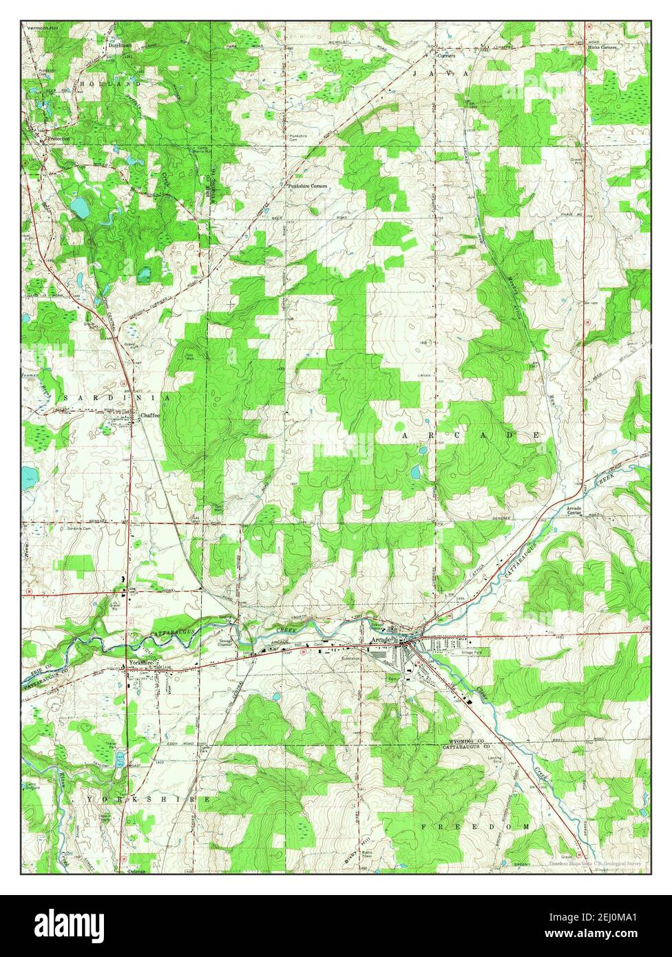 Arcade, New York, map 1966, 124000, United States of America by