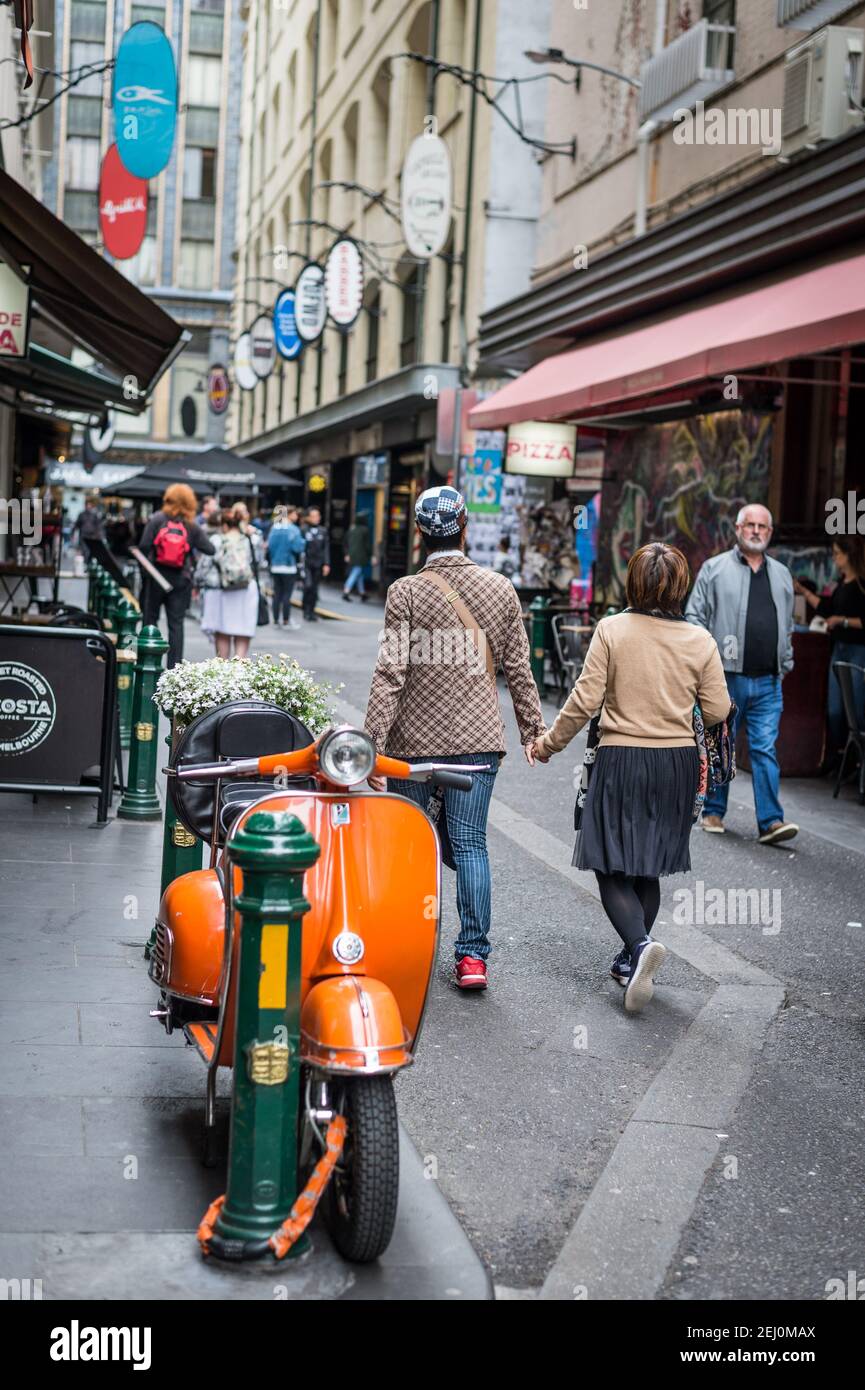 Degraves Street, Melbourne, Victoria, Australia. Stock Photo