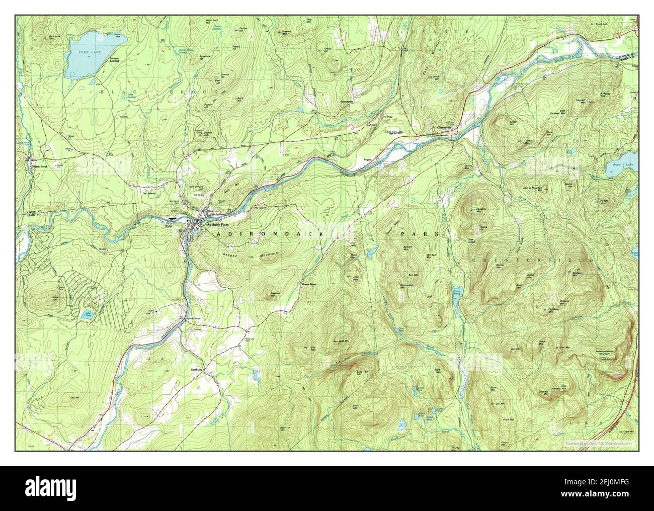 Au Sable Forks, New York, map 1978, 125000, United States of America