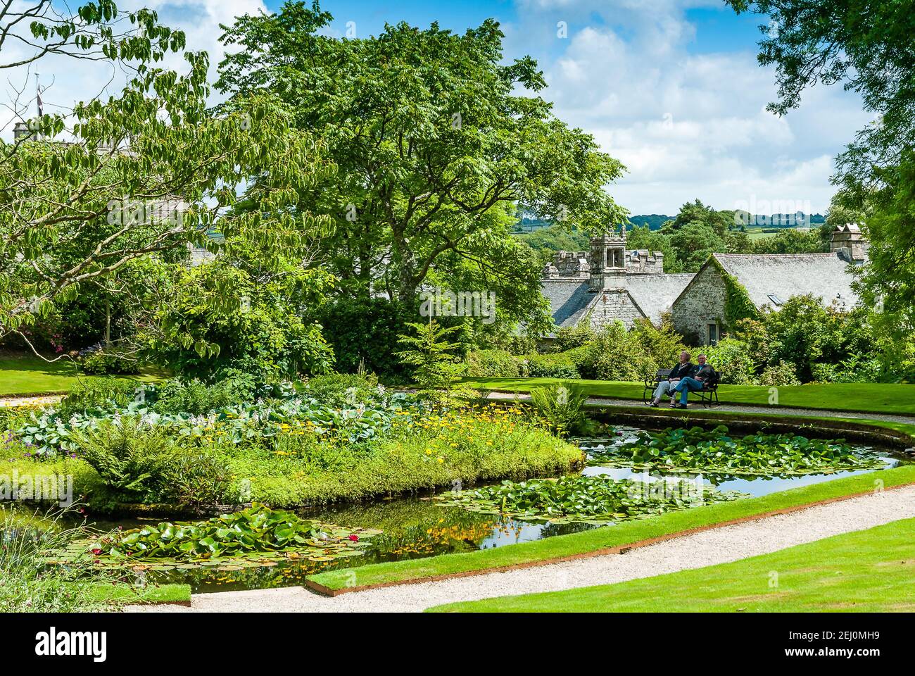 Cotehele House and Garden in Cornwall. Stock Photo