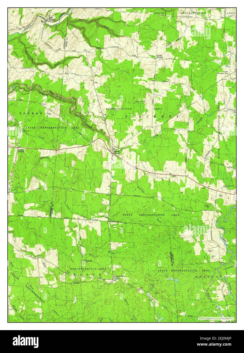 Barnes Corners, New York, map 1959, 124000, United States of America