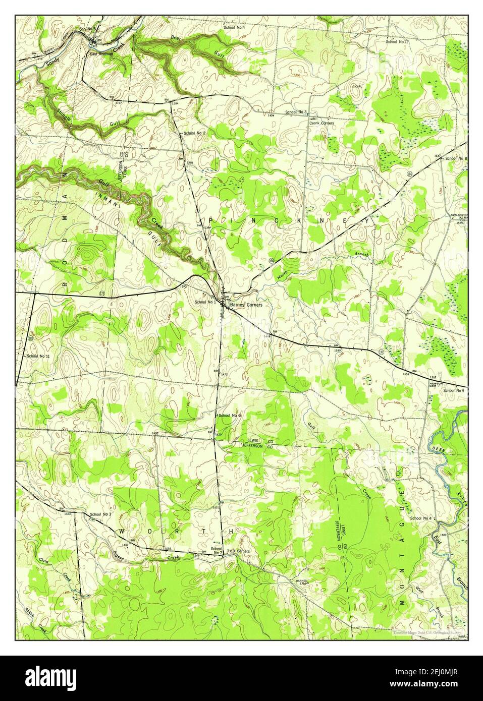 Barnes Corners, New York, map 1943, 124000, United States of America by Timeless Maps, data U.S