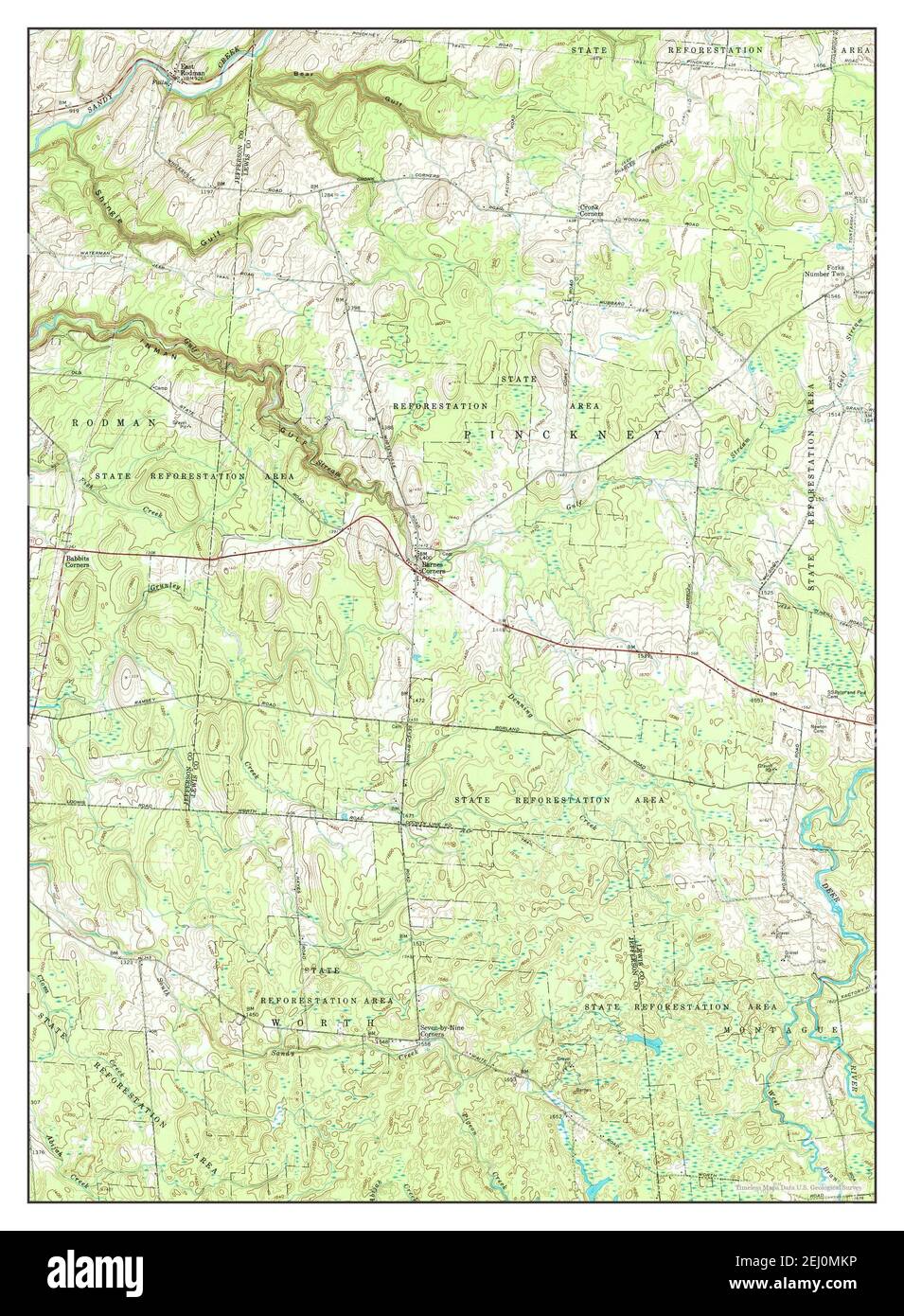 Barnes Corners, New York, map 1959, 124000, United States of America