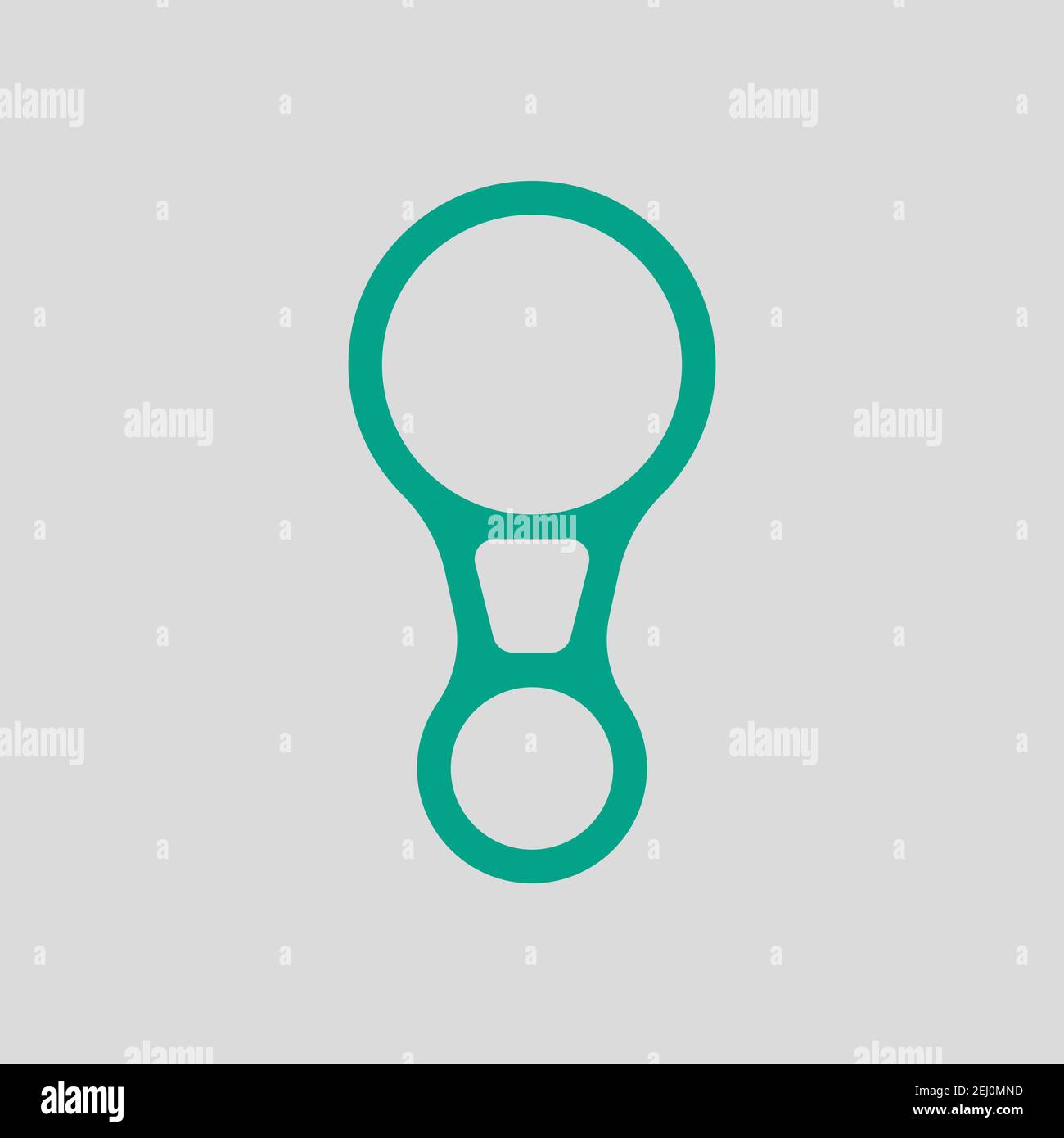 Alpinist Descender Icon. Green on Gray Background. Vector Illustration ...