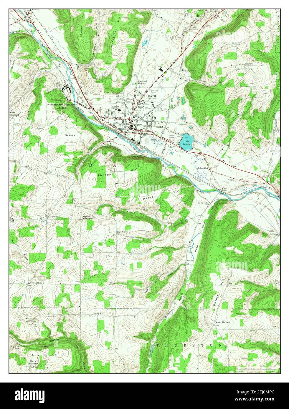 Bath new york map Cut Out Stock Images & Pictures Alamy