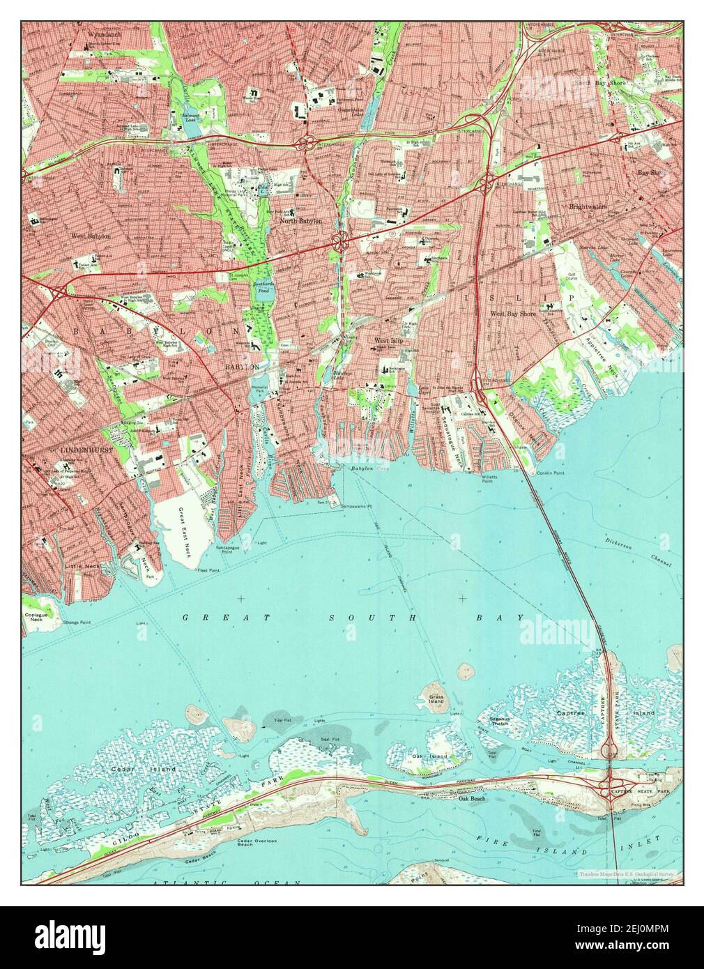Map of bay shore new york Cut Out Stock Images & Pictures Alamy