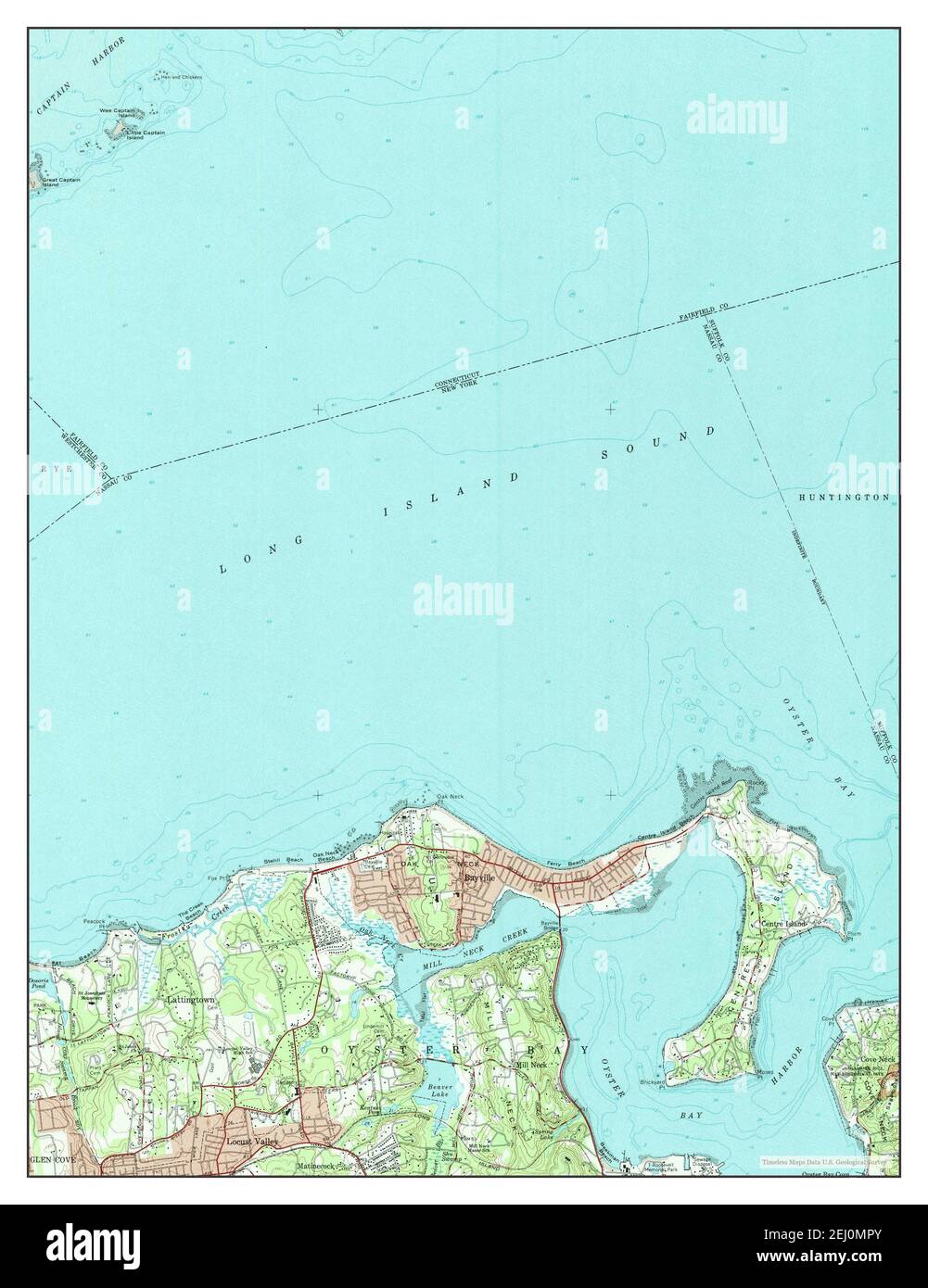 Bayville, New York, map 1967, 124000, United States of America by