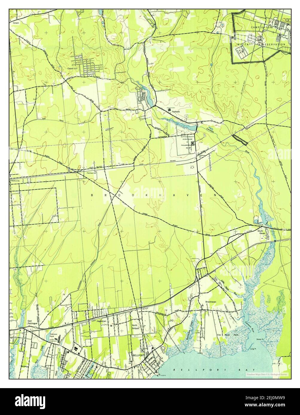 Bellport, New York, map 1947, 124000, United States of America by