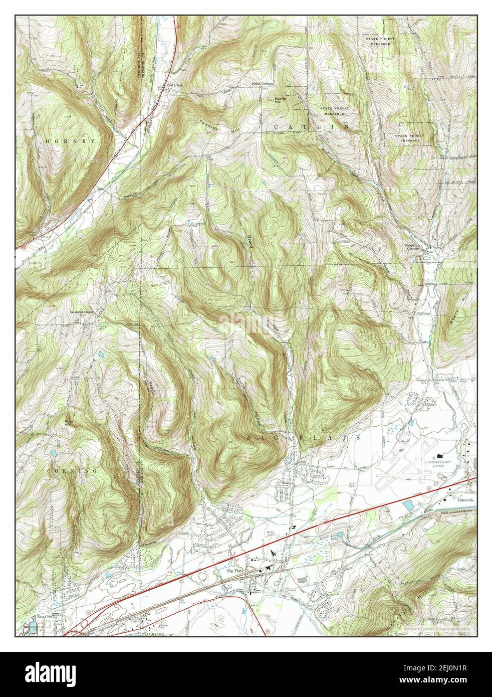 Big Flats, New York, map 1969, 124000, United States of America by Timeless Maps, data U.S