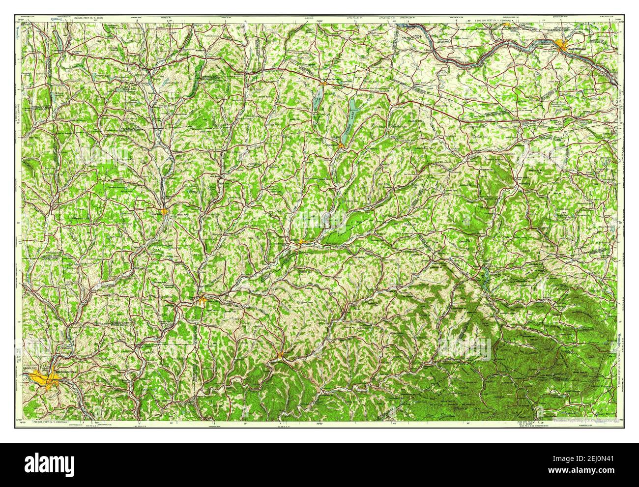 Map of binghamton hi-res stock photography and images - Alamy
