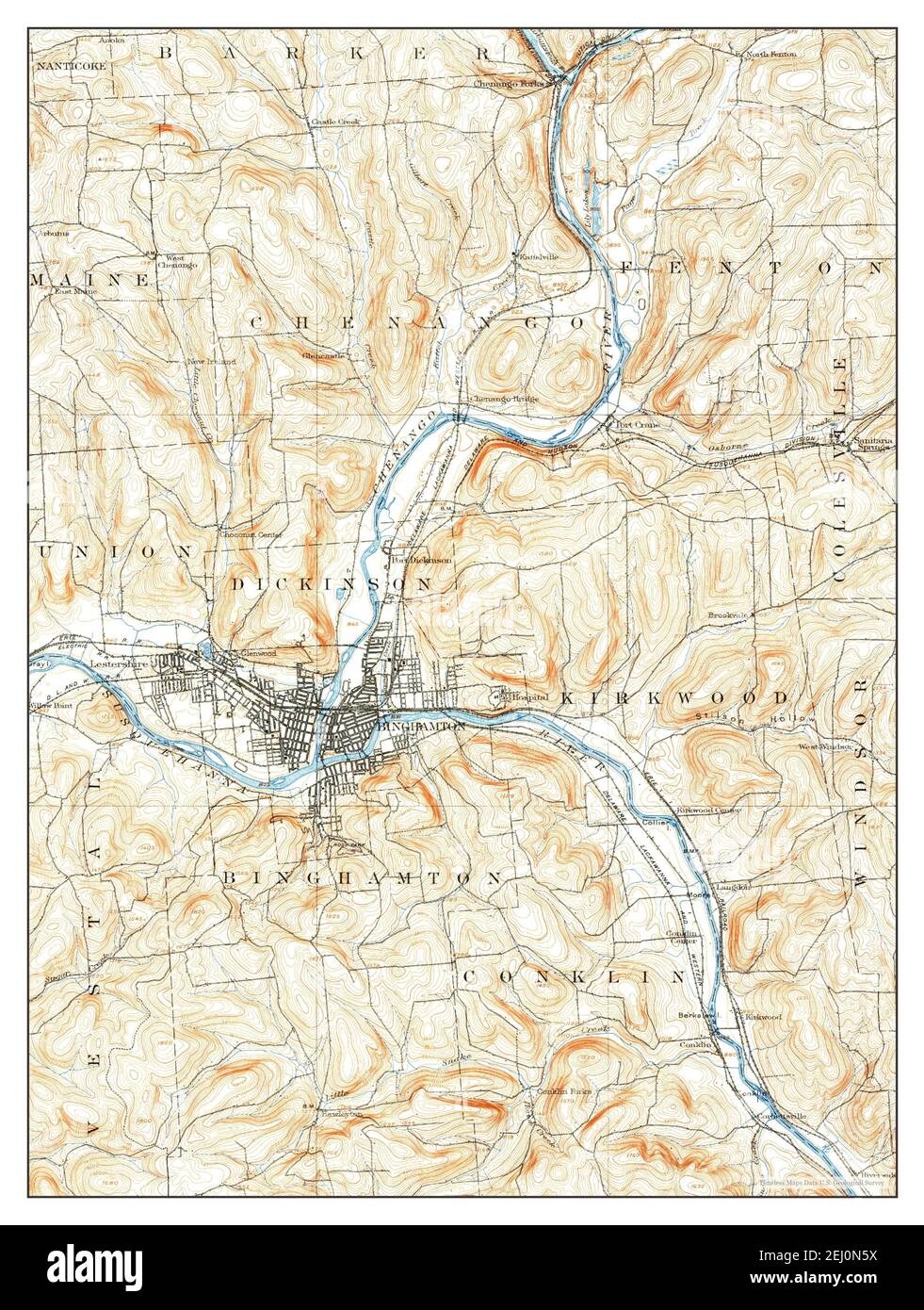 Map of binghamton hires stock photography and images Alamy