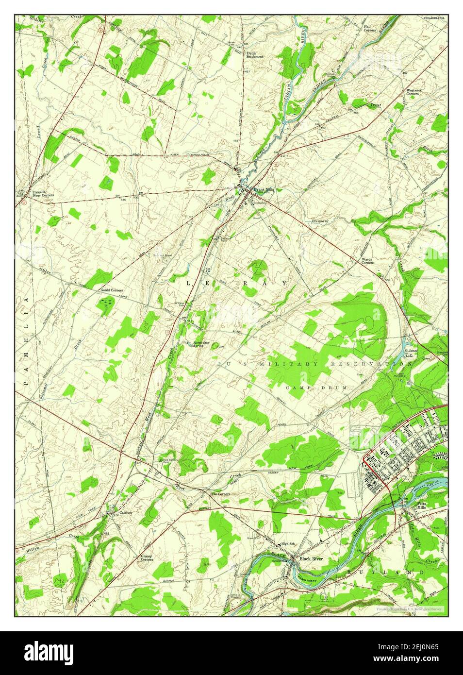Black River, New York, map 1958, 124000, United States of America by Timeless Maps, data U.S