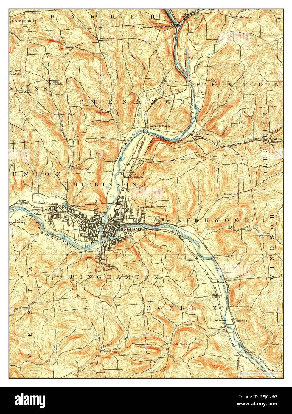Map of binghamton new york hi-res stock photography and images - Alamy