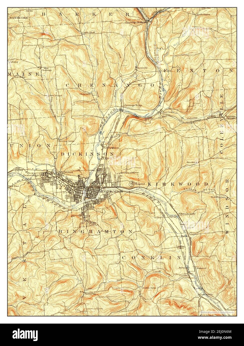 Map of binghamton hires stock photography and images Alamy