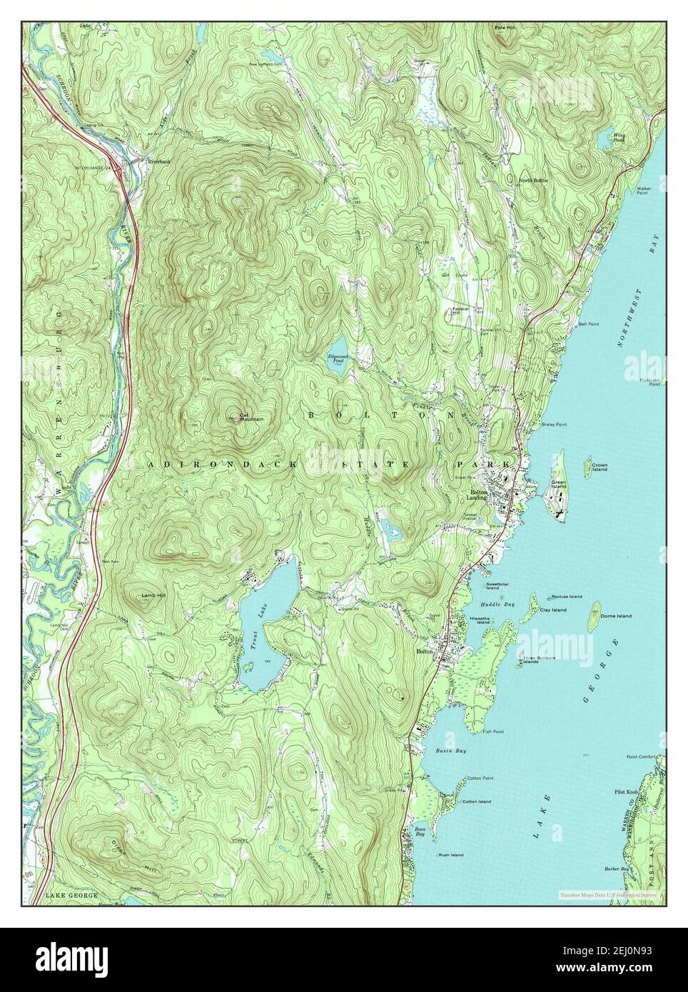 Map of bolton landing hi-res stock photography and images - Alamy