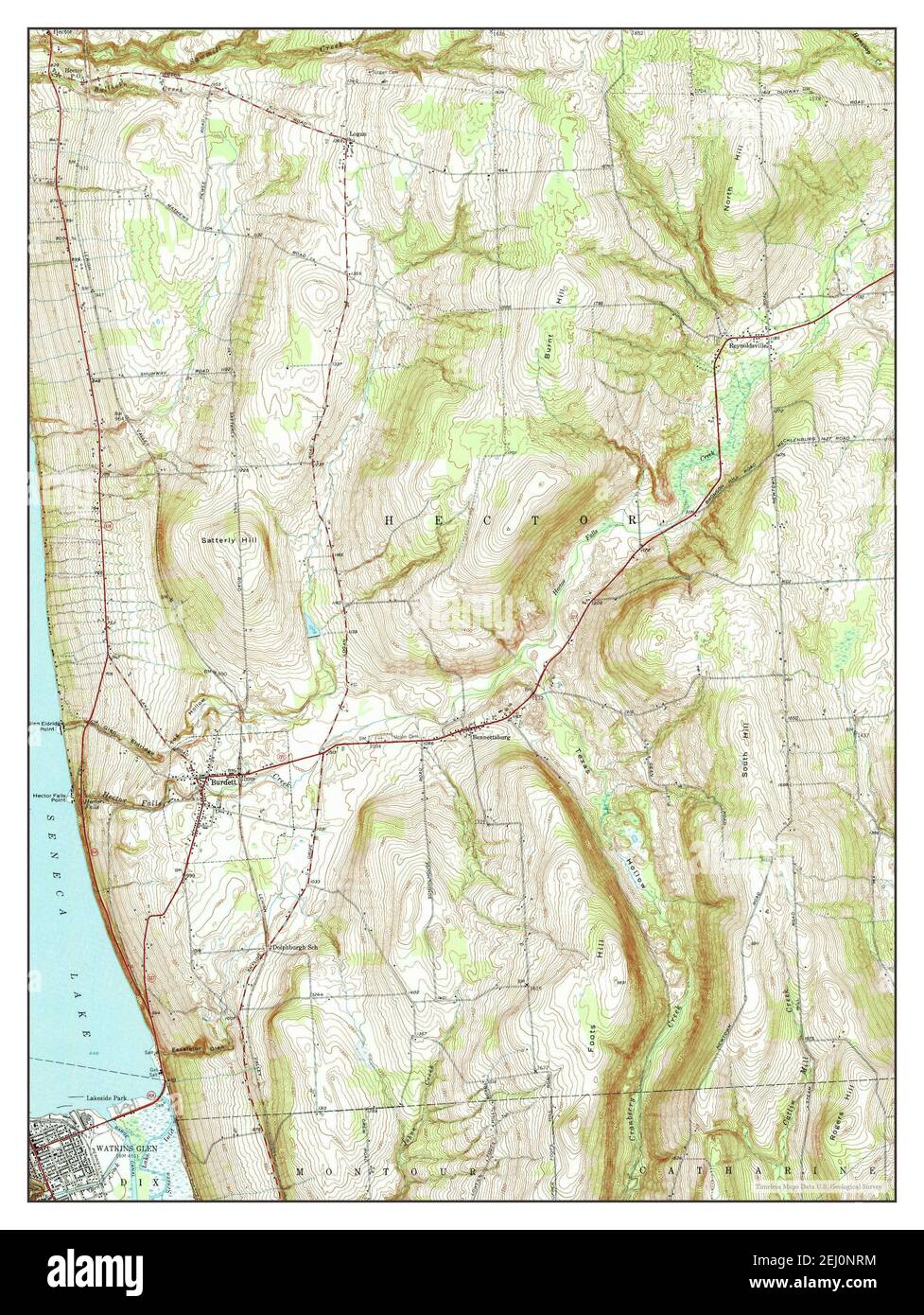 Burdett, New York, map 1950, 124000, United States of America by