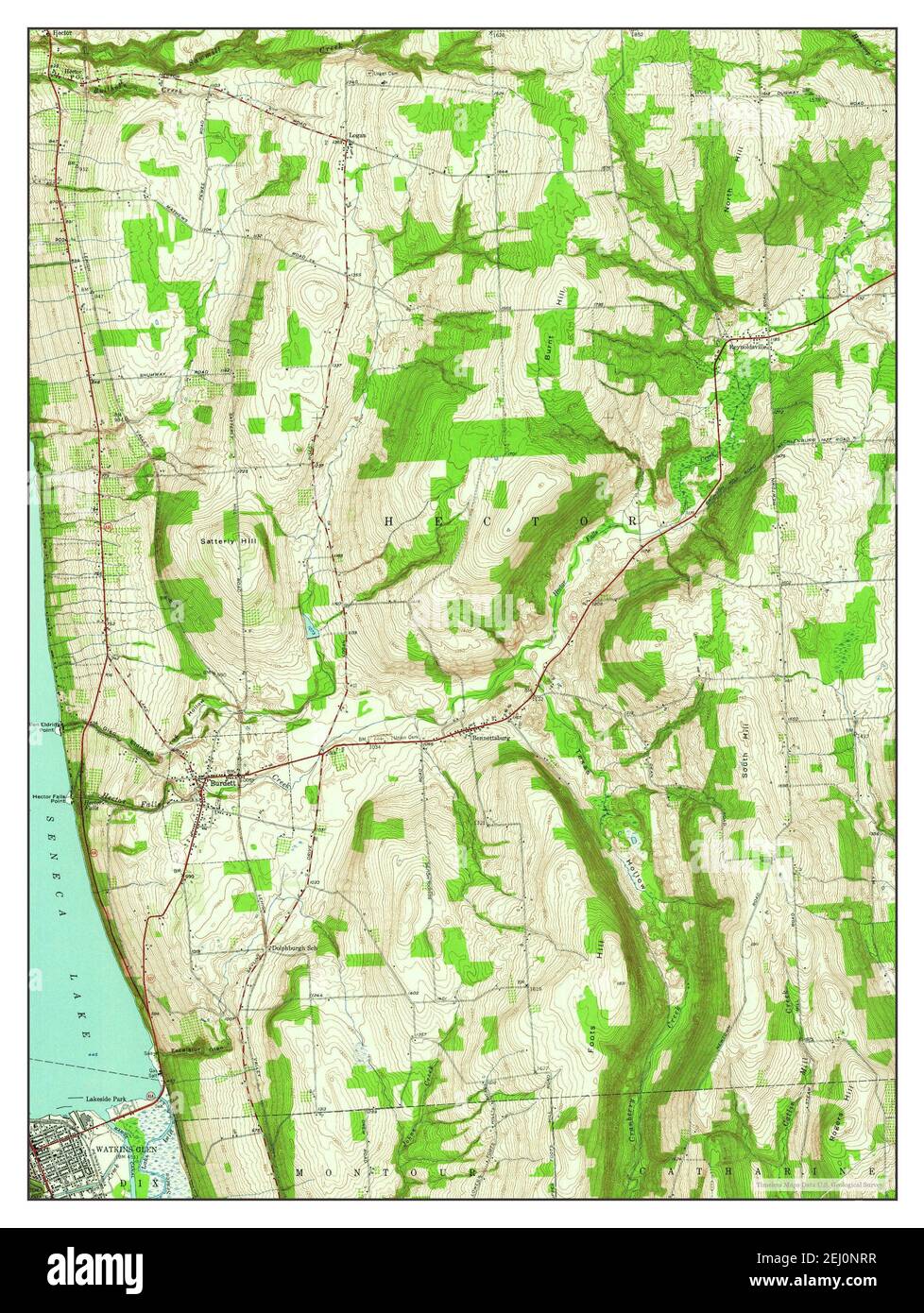 Burdett, New York, map 1950, 124000, United States of America by