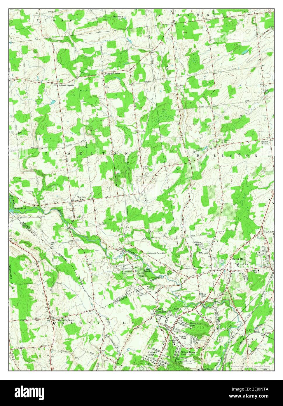 Burnt Hills, New York, map 1954, 124000, United States of America by