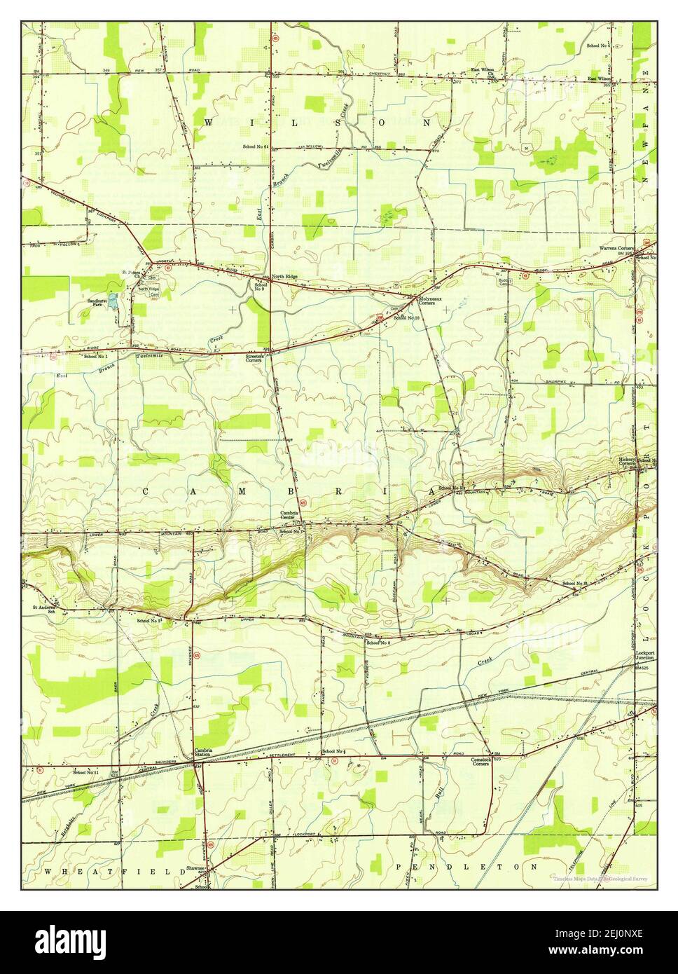 Cambria, New York, map 1949, 124000, United States of America by