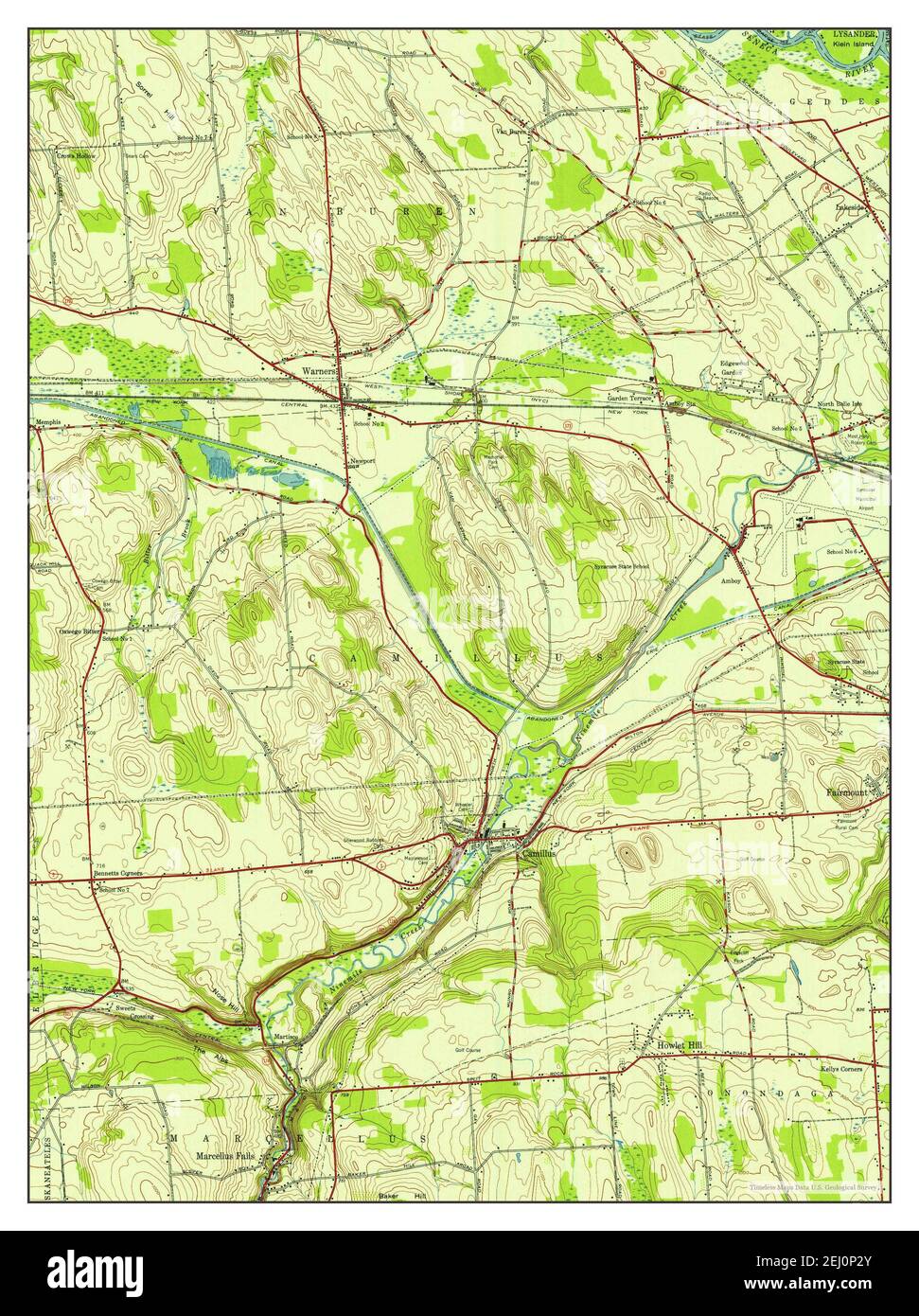 Camillus, New York, map 1943, 124000, United States of America by