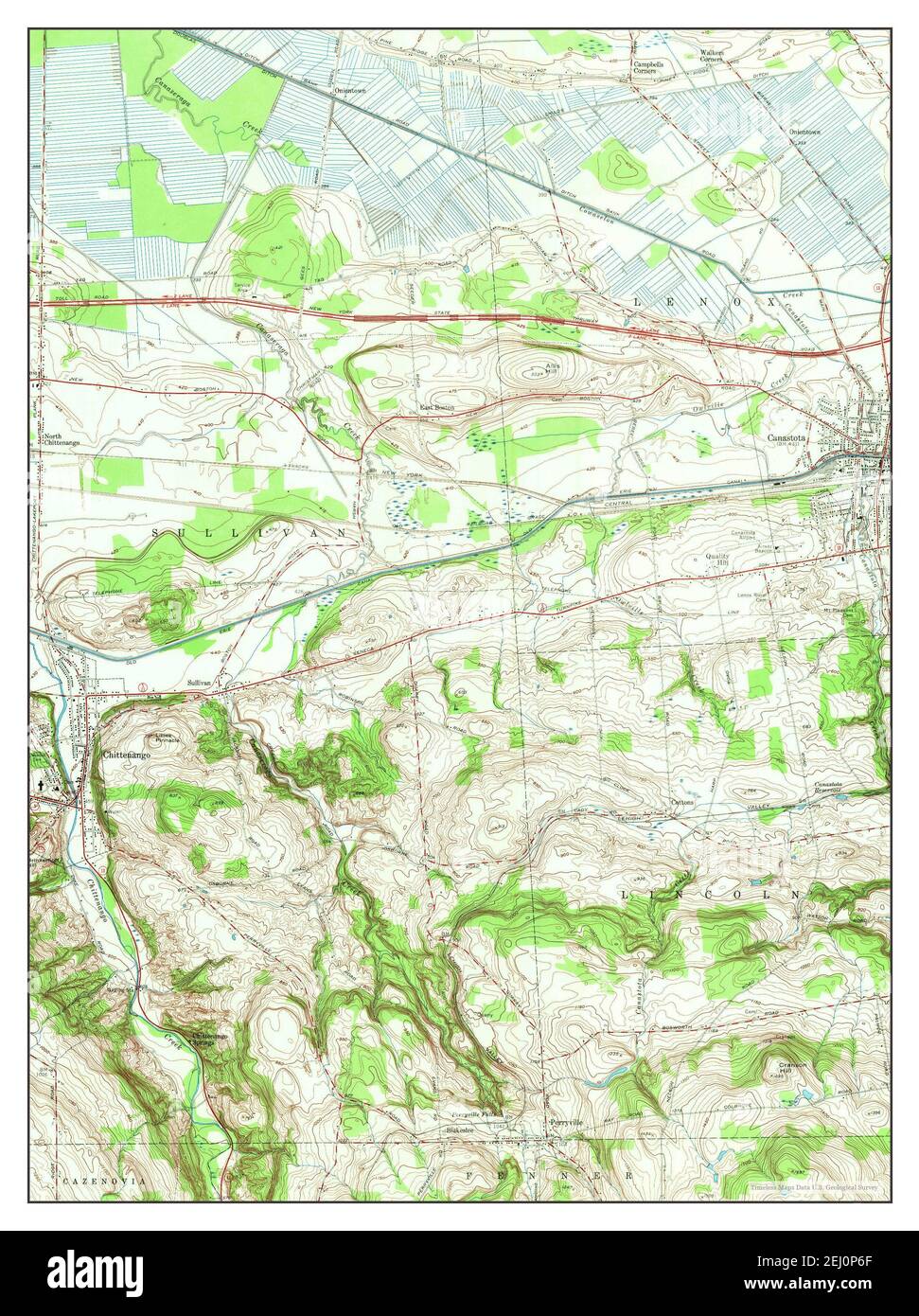 Canastota, New York, map 1957, 124000, United States of America by