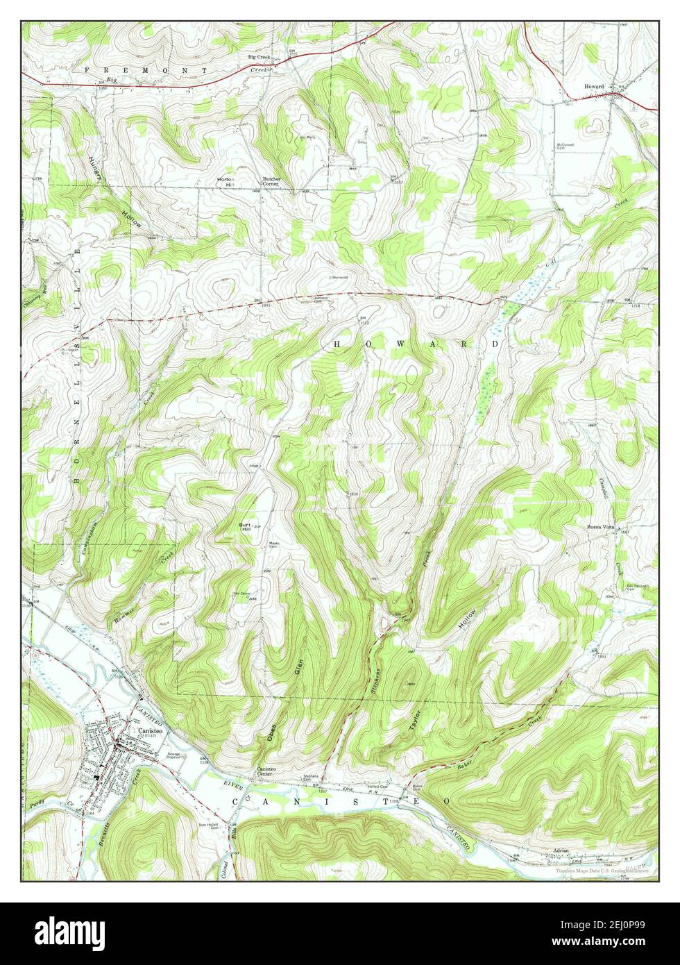 Canisteo, New York, map 1954, 124000, United States of America by