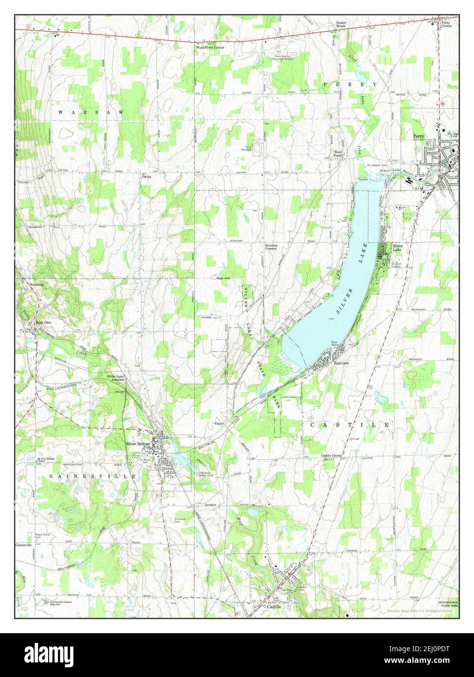 Castile, New York, map 1972, 124000, United States of America by