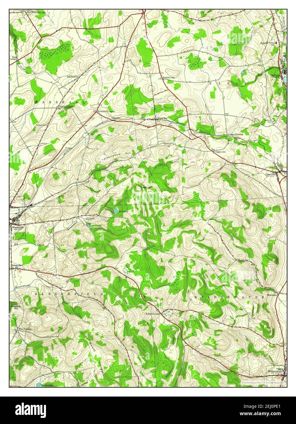 Cassville, New York, map 1943, 1:24000, United States of America by Timeless Maps, data U.S. Geological Survey Stock Photo
