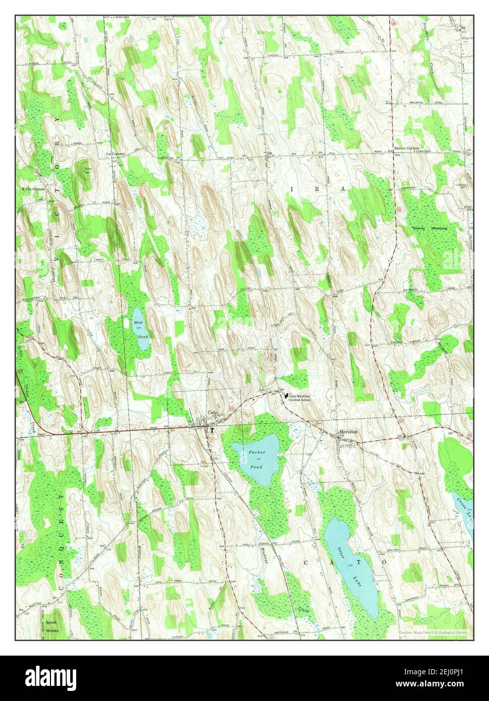 Cato, New York, map 1954, 124000, United States of America by Timeless