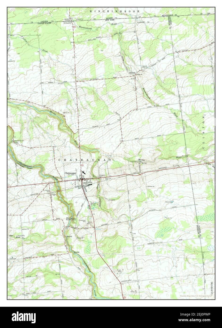 Chateaugay, New York, map 1964, 124000, United States of America by
