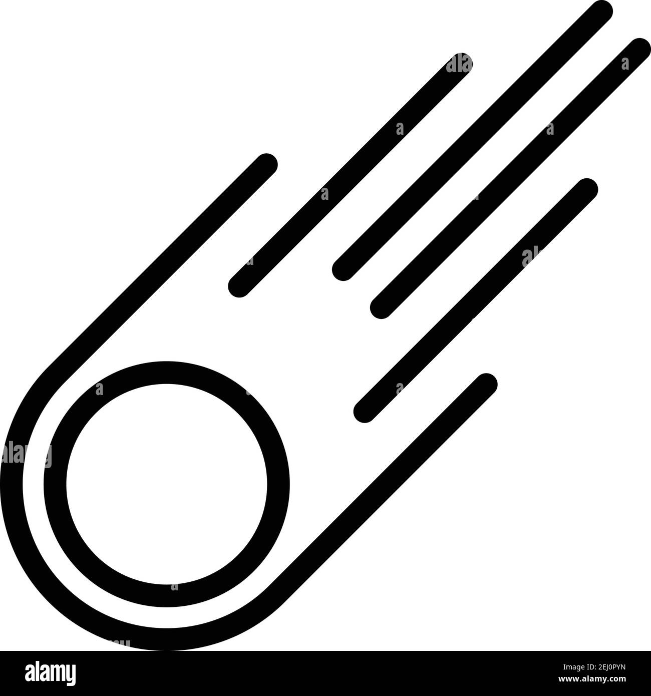 Asteroid rock icon. Outline asteroid rock vector icon for web design ...