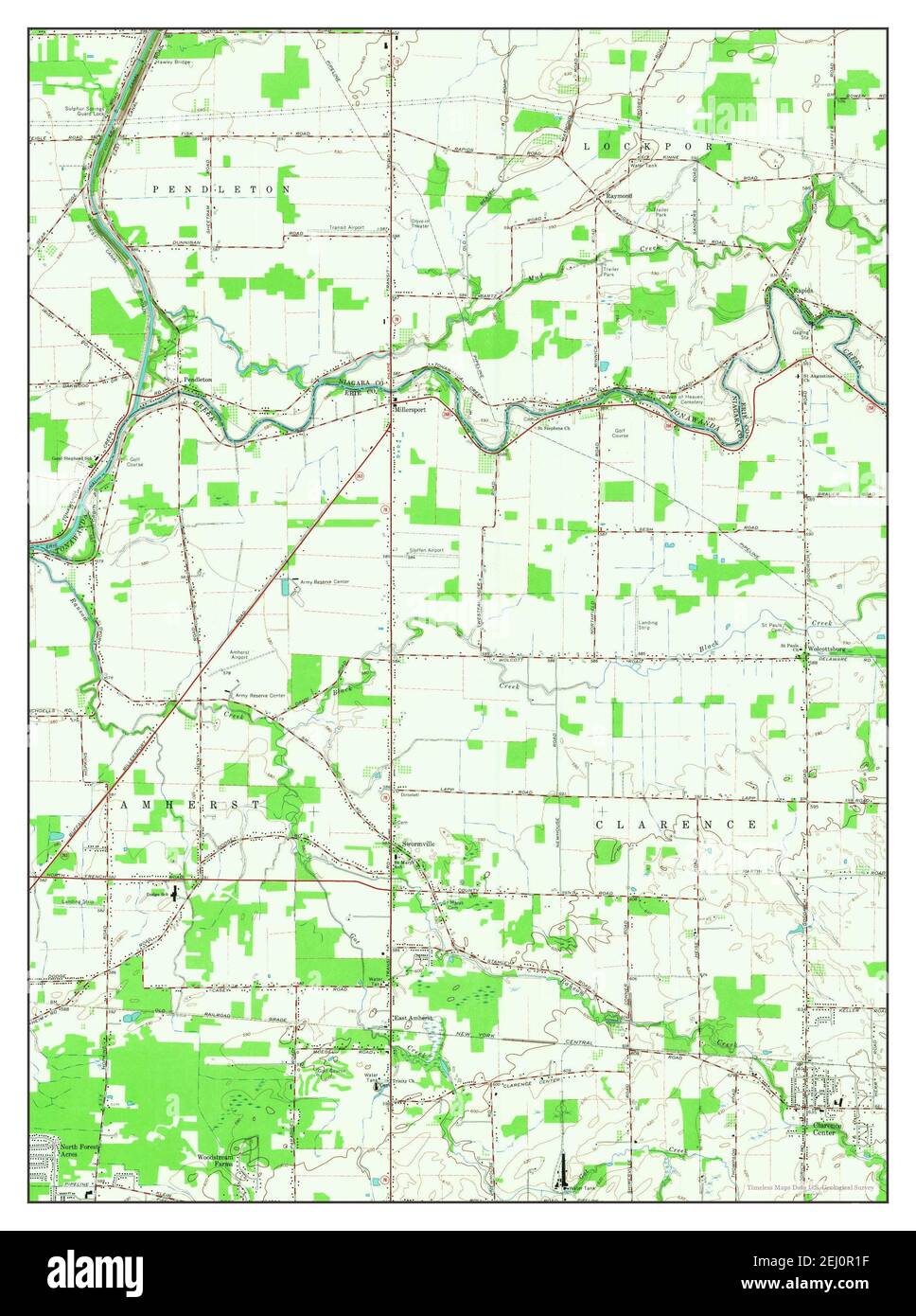 Clarence Center, New York, map 1965, 124000, United States of America