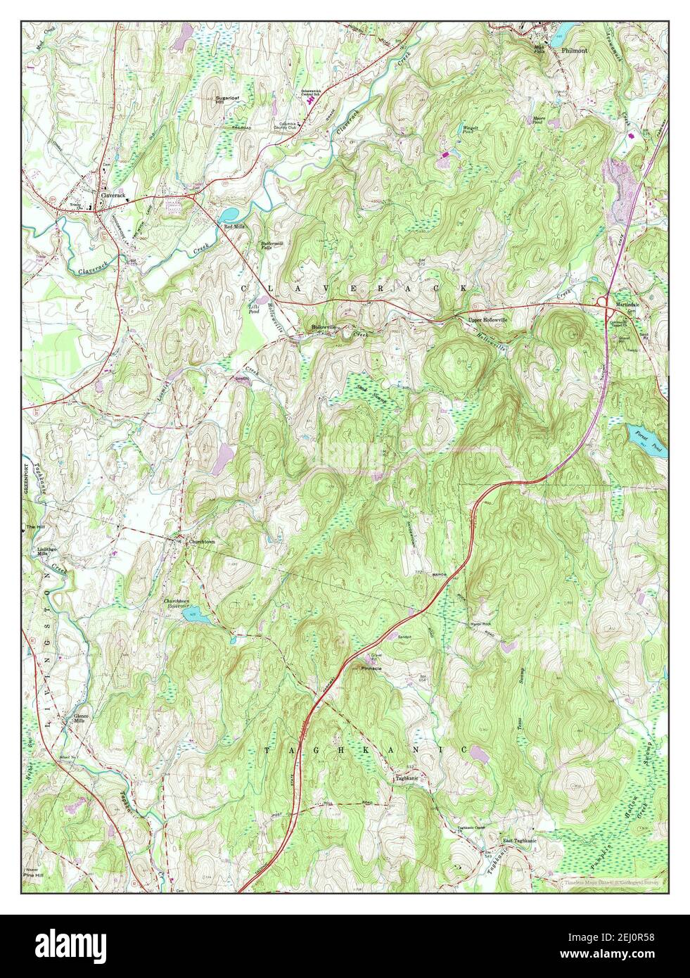 Claverack, New York, map 1960, 124000, United States of America by Timeless Maps, data U.S