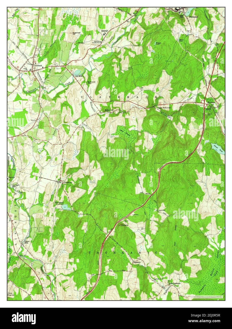 Claverack, New York, map 1960, 124000, United States of America by