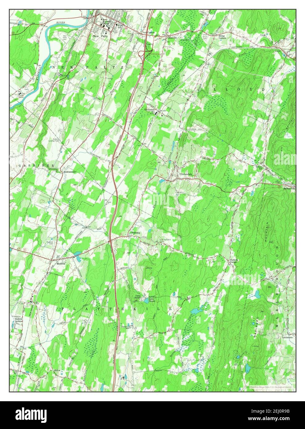 Clintondale, New York, map 1957, 124000, United States of America by