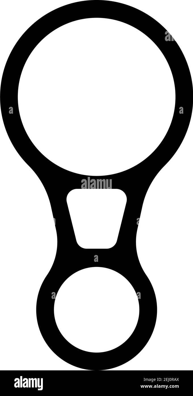 Alpinist Descender Icon. Black Stencil Design. Vector Illustration ...