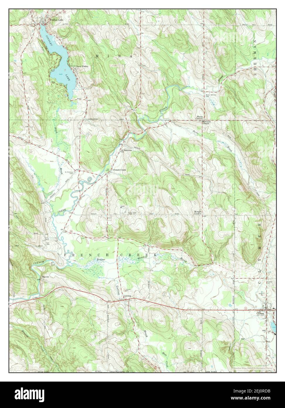 Map of clymer Cut Out Stock Images & Pictures Alamy