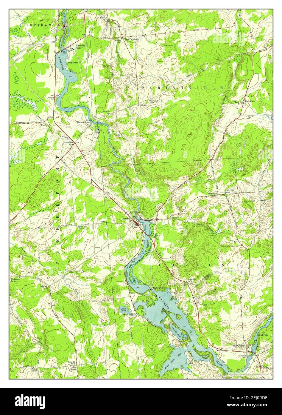 Colton, New York, map 1943, 124000, United States of America by