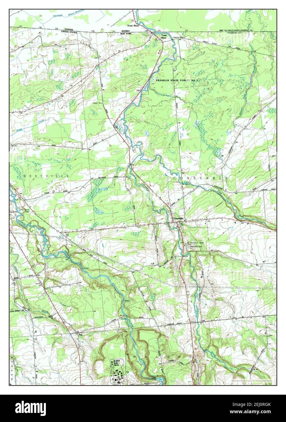 Constable, New York, map 1993, 124000, United States of America by