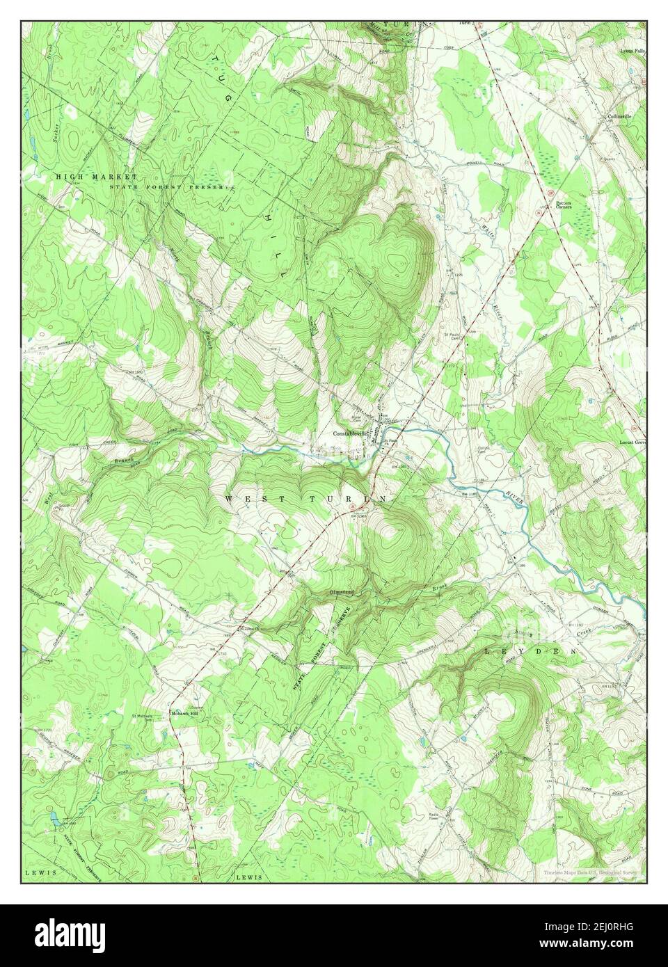 Constableville, New York, map 1966, 124000, United States of America